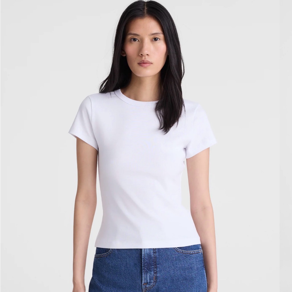 Nwt Madewell Fitted Crew Neck Cotton Tee/Top